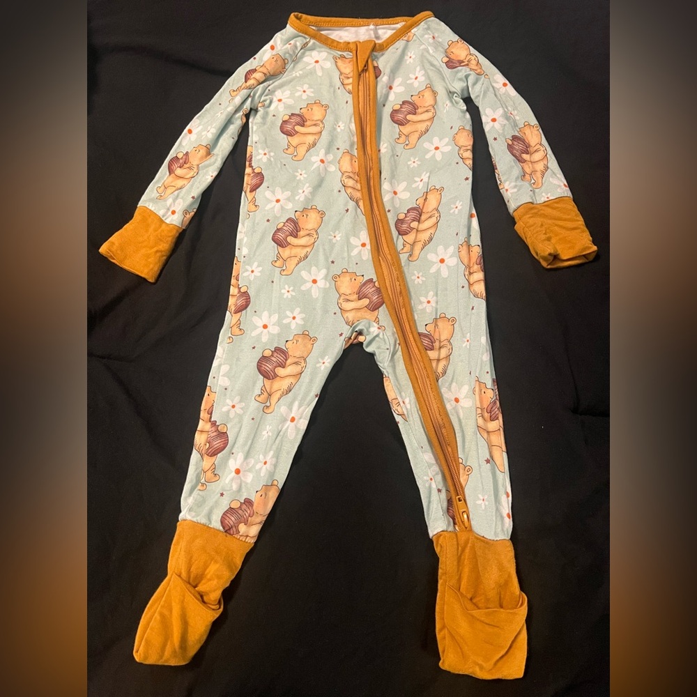Disney Blue and Orange Footies One Piece